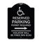 Signmission Modern Isa Connecticut Reserved Parking Permit Required Violators Fin Alum, 24" x 18", BS-1824-23872 A-DES-BS-1824-23872 - alternate 1